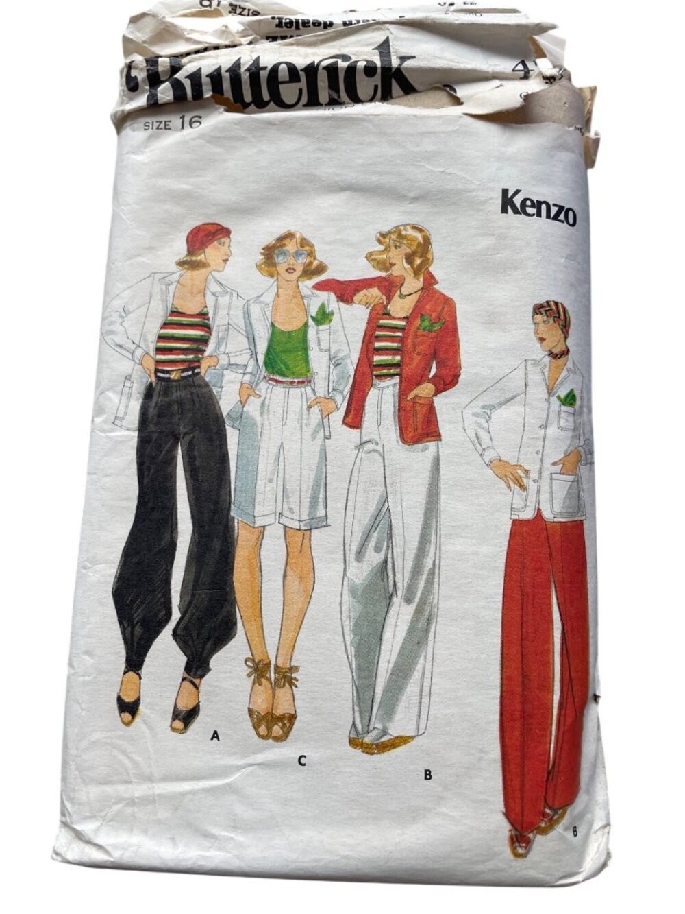 Vintage Butterick Sewing Pattern Size 16 Jacket Pants Shorts Dressmaking CUT